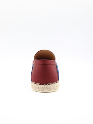 Tods Navy Suede Espadrilles with Red Trim