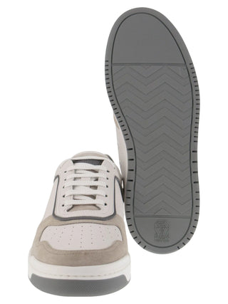 Brunello Cucinelli Brunello Cucinelli Leather Color-Block Low-Top Sneakers