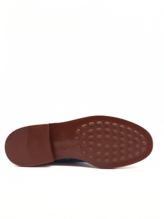 Tods Light Blue Suede Lace-Up Chukka Boots with Brown Sole