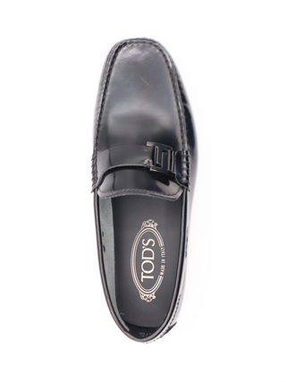 Tods Polished Leather Side-Strap Gommino Driving Shoes