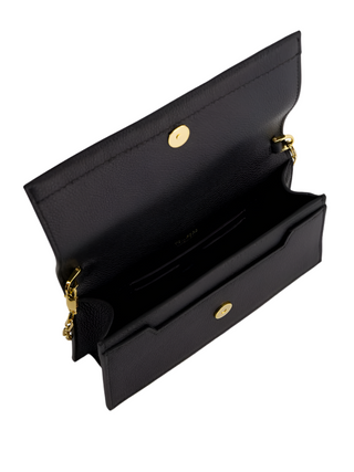 Tom Ford Pebbled Leather Vertical Zip Chain Wallet