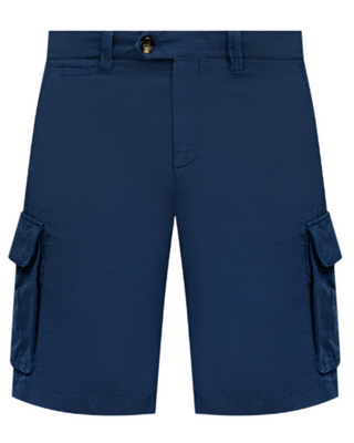 Brunello Cucinelli Cotton Cargo Shorts in Dark Blue