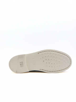 Tods Navy Suede Rubber Sole Moccasin Loafers
