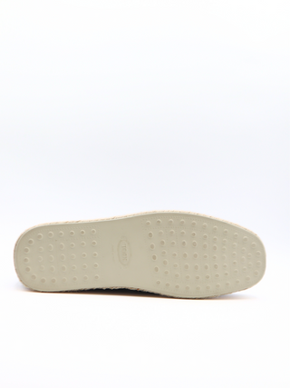 Tods Navy Blue Suede Slip-On Espadrille Loafers