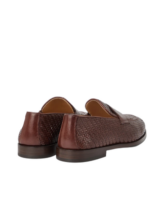 Brunello Cucinelli Brunello Cucinelli Woven Leather Penny Loafers