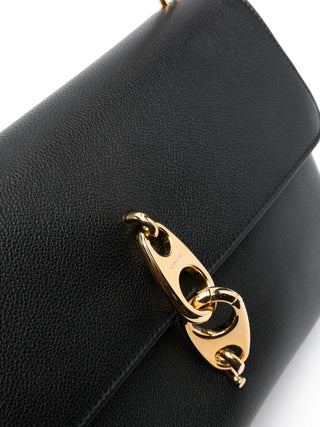 Tom Ford Grained Leather Flap Shoulder Bag with Braided Strap