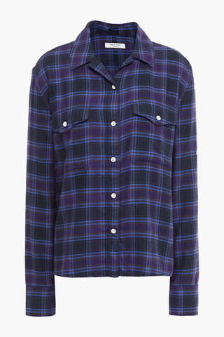 RAG & BONE MAY CHECKED FLANNEL SHIRT - Size XS
