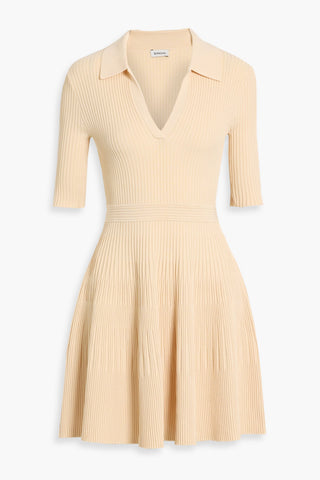 SIMKHAI PATRICIA RIBBED-KNIT MINI DRESS - Size S