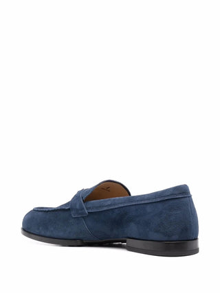 Tods Suede Penny Loafers in Blue