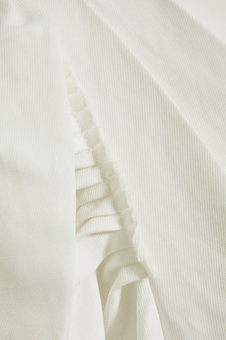 PROENZA SCHOULER WRAP-EFFECT RUCHED SILK-SHANTUNG TOP - Size 2