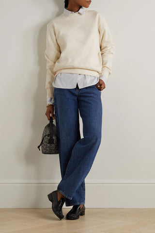 TOTEME COTTON-JERSEY SWEATSHIRT - Size XS