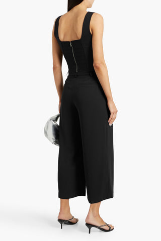 ALICE + OLIVIA JEANS BRESLIN PRINTED COTTON-JERSEY BUSTIER TOP - Size 2