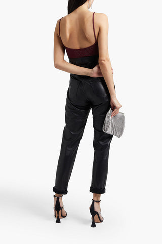 ALEXANDRE VAUTHIER CRYSTAL-EMBELLISHED STRETCH-JERSEY BODYSUIT - Size 36