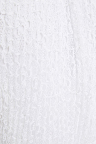 MICHAEL KORS GATHERED CROCHETED LACE MAXI DRESS - Size XXS