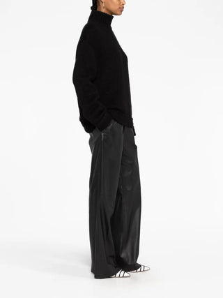 Tom Ford Ribbed Knit Oversized Turtleneck Sweater Black