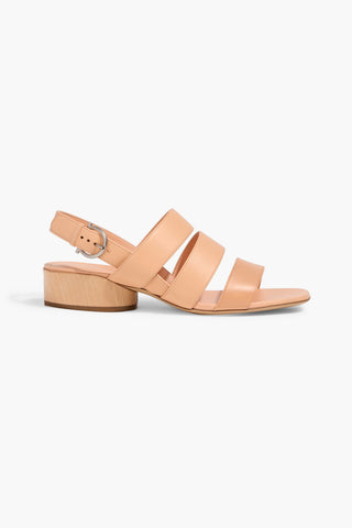 FERRAGAMO TREZZE 30 LEATHER SLINGBACK SANDALS - Size 7