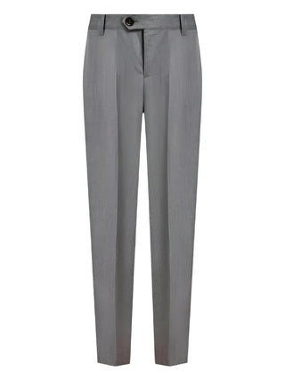 Brunello Cucinelli Textured Wool-Blend Mid-Rise Slim-Fit Trousers
