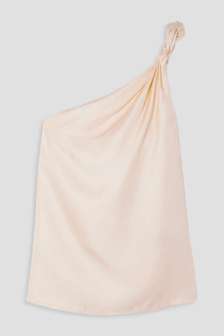 LOULOU STUDIO ADIRAN ONE-SHOULDER TWISTED SILK-TWILL TOP - Size S