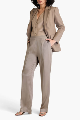 JOSEPH TOVA SILK-SATIN STRAIGHT-LEG PANTS - Size 42