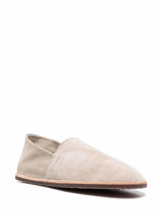 Brunello Cucinelli Greige Suede Slip-On Espadrilles