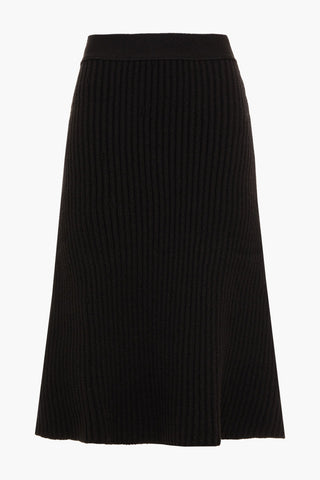 BOTTEGA VENETA RIBBED WOOL-BLEND MIDI SKIRT - Size XS