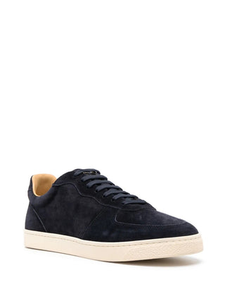 Brunello Cucinelli Brunello Cucinelli Suede Lace-Up Low-Top Sneakers with Contrast Sole