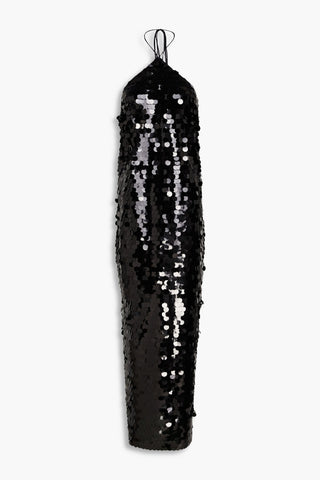 ROTATE BIRGER CHRISTENSEN SEQUINED MESH MIDI DRESS - Size 40