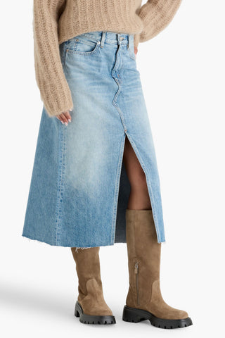 STUART WEITZMAN EMERSON BUCKLE-DETAILED SUEDE KNEE BOOTS - Size 8