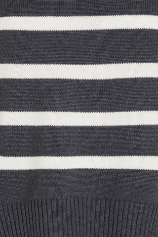 BRUNELLO CUCINELLI BEAD-EMBELLISHED STRIPED CASHMERE SWEATER - Size XS