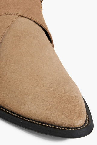 TOD'S BUCKLED SUEDE ANKLE BOOTS - Size 36