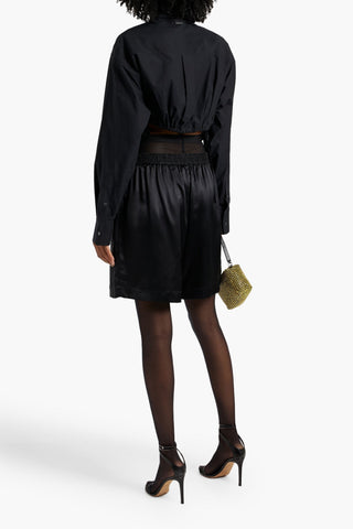 ALEXANDER WANG CROPPED COTTON-POPLIN SHIRT - Size L