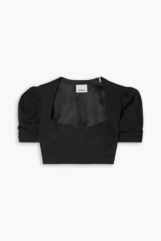 ISABEL MARANT FANIA CROPPED HEMP-BLEND TOP - Size 34
