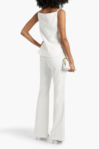 A.L.C. SOPHIE II SATIN-TRIMMED CREPE FLARED PANTS - Size 2