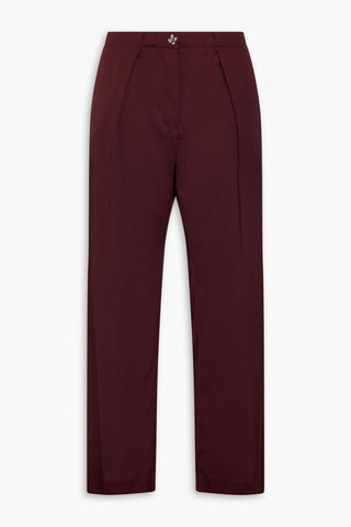 ACNE STUDIOS PLEATED SATIN WIDE-LEG PANTS - Size 34