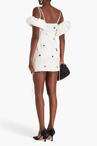JACQUEMUS CHOUCHOU POLKA-DOT SATIN MINI DRESS - Size 42
