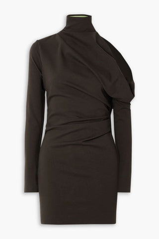 GAUGE81 TERESA ASYMMETRIC STRETCH-JERSEY MINI DRESS - Size 36