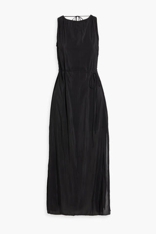 SOLID & STRIPED THE LOU CRINKLED CREPE DE CHINE MIDI DRESS - Size XS