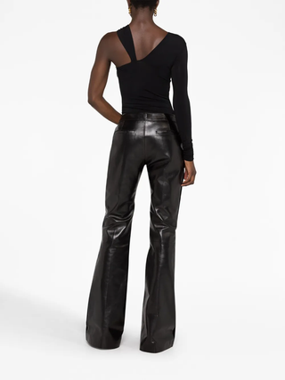 Tom Ford Leather High-Waist Flared Trousers