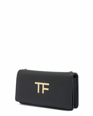 Tom Ford Pebbled Leather TF Logo Mini Flap Bag