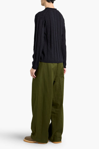 ALEX MILL JAMES RIBBED COTTON AND LINEN-BLEND SWEATER - Size L