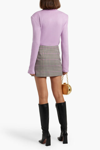 VERONICA BEARD CHECKED TWEED MINI SKIRT - Size 8