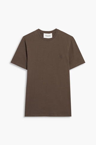 FRAME EMBROIDERED COTTON JERSEY T-SHIRT - Size XL
