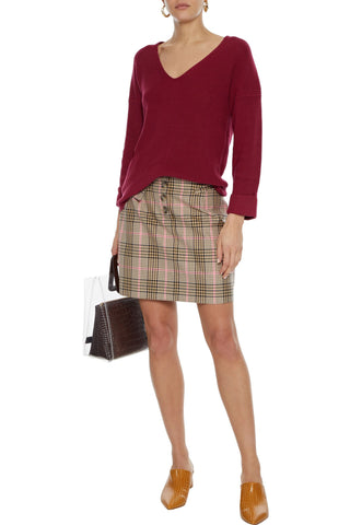 AUTUMN CASHMERE CUTOUT RIBBED COTTON SWEATER - Size XS