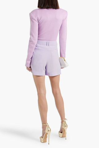 BALMAIN PLEATED CREPE SHORTS - Size 36