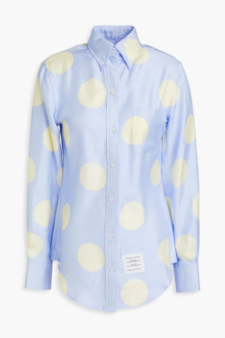 THOM BROWNE POLKA-DOT SILK-TWILL SHIRT - Size 40