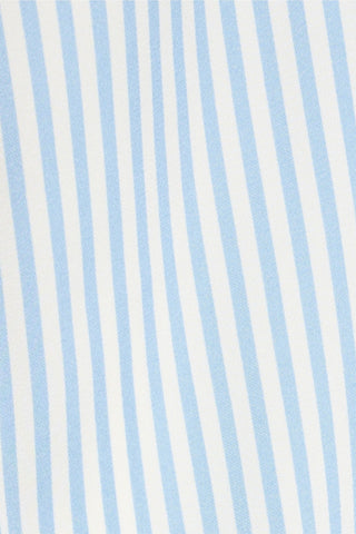 VERONICA BEARD LEX RUCHED STRIPED SILK-BLEND MIDI SHIRT DRESS - Size 8
