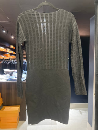 Tom Ford Patterned Knit Long-Sleeve Fitted Dress