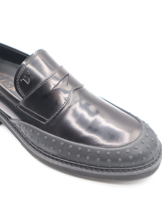 Tods Leather Penny Loafers with Rubber-Edged Toe