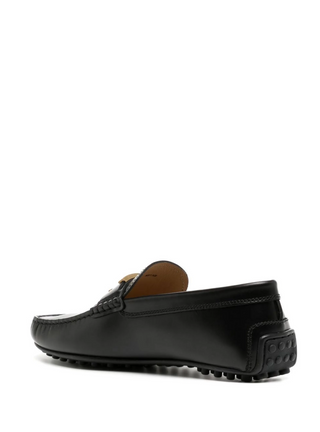 Tods Mens Leather T Gomminos in Black