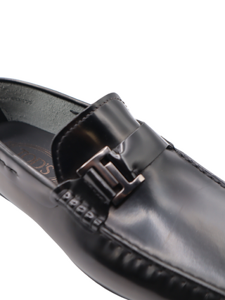 Tods Polished Leather Side-Strap Gommino Driving Shoes